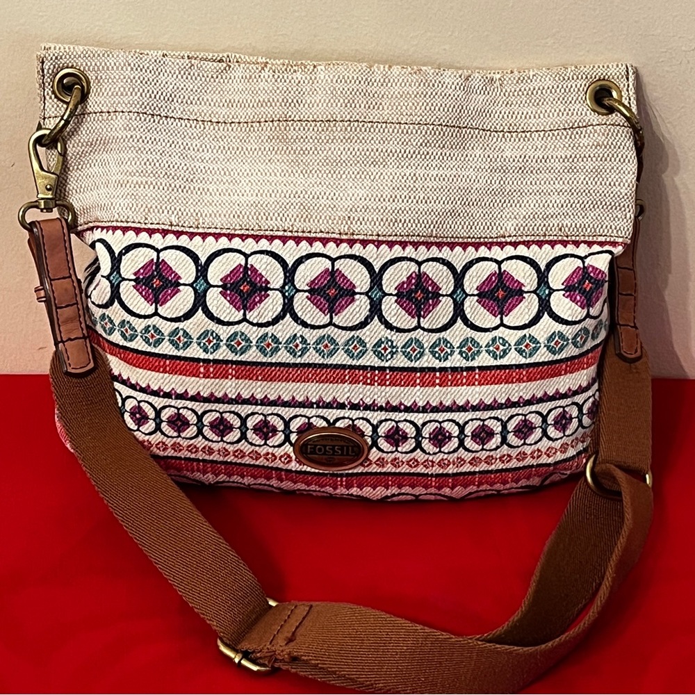 Vintage 90s Fossil Purse Boho Hippie Crossbody Bag